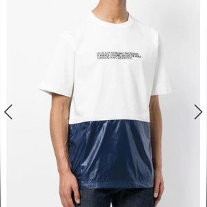 CALVIN KLEIN 205W39NYC Contrasting T-Shirt White Blue Size L